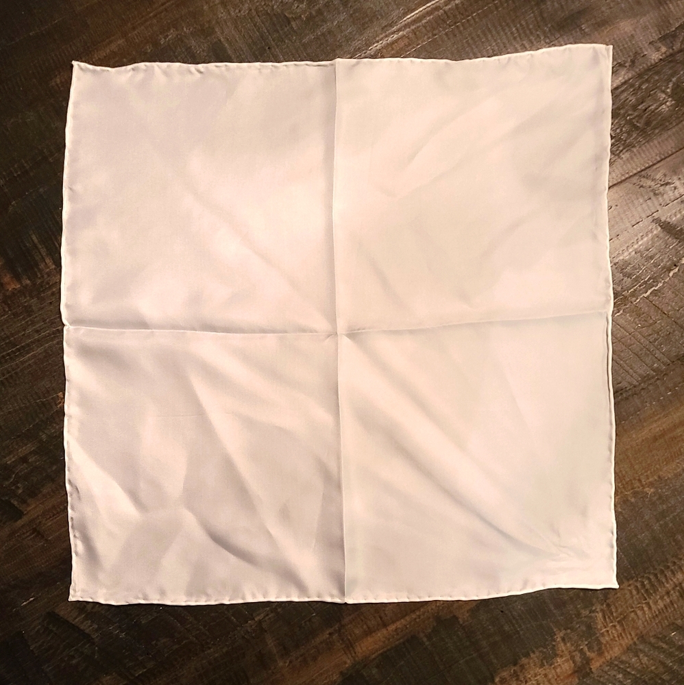 NWOT - Silk Pocket Square in White